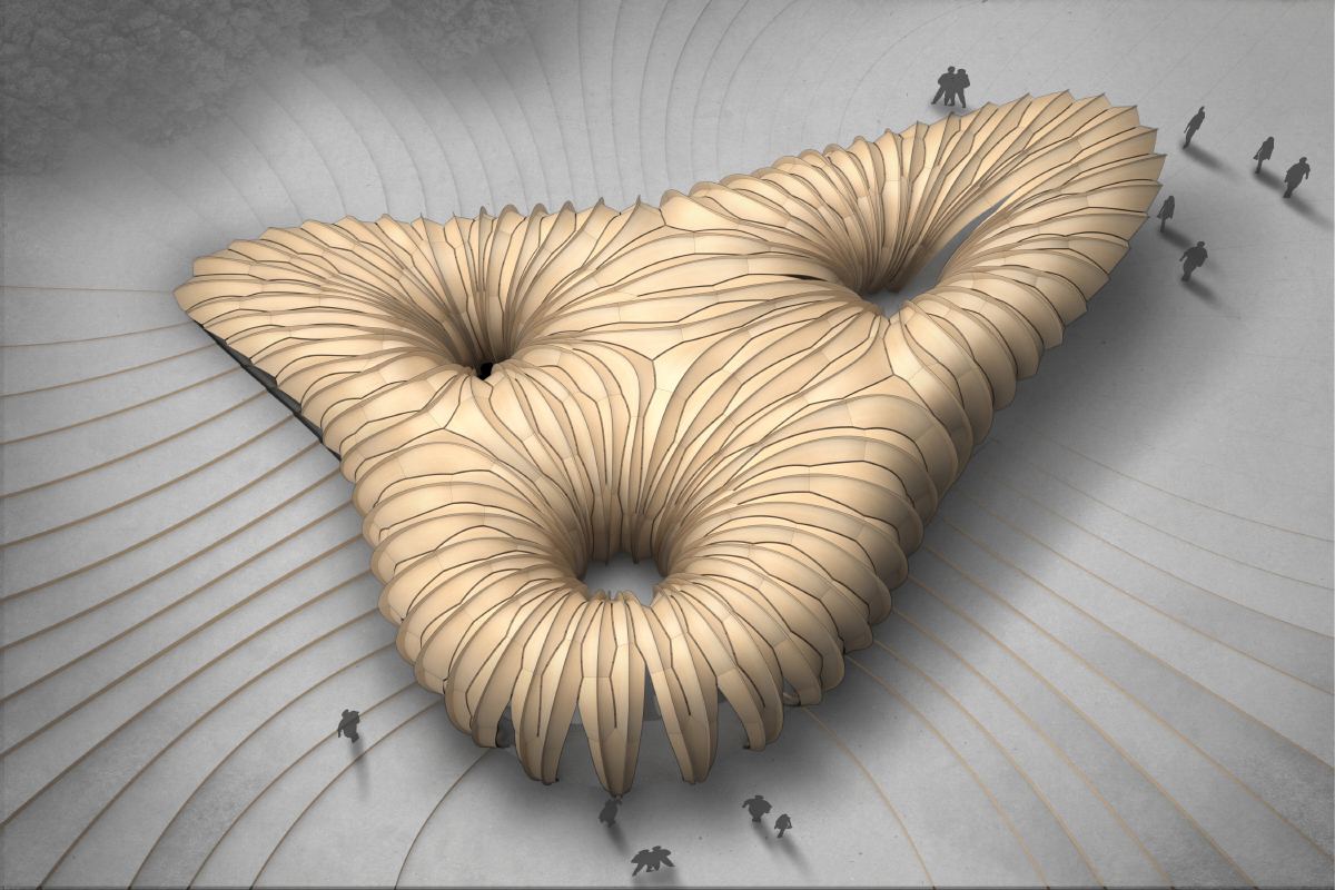 Connecting Intelligence: Rendering of the plate structure from above
