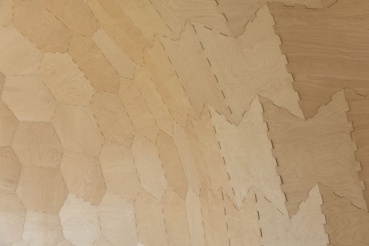 Landesgartenschau Exhibition Hall: Plate structure of the interior shell