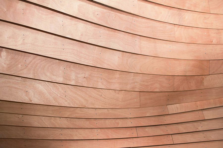 Robot-Assisted Assembly in Wood Construction: Interior of the stacked timber structure