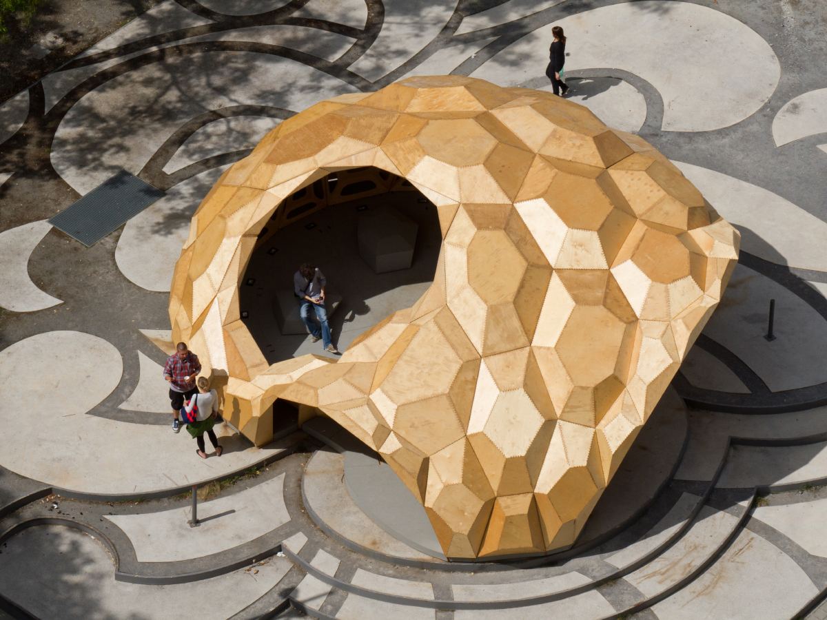 ICD/ITKE Research Pavilion 2011: Pavilion seen from above